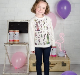 SELFIE CLOTHING colour in top with Ice Queen + pencils, various sizes