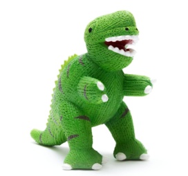 Best Years T-Rex natural rubber green hole-free teether/bath toy from 0+ months