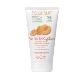 TOOFRUIT Bodydoux organic richly nourishing body milk for children with apricot oil and shea butter, 150 ml