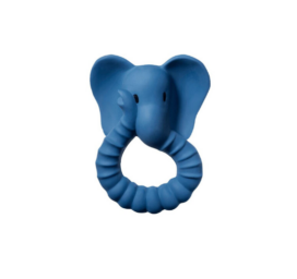 NATRUBA handmade biodegradable natural rubber chemical-free teething and bath toy Elephant Dusty Blue, 0+ years