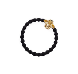 ByEloise black hair tie/bracelet with bee