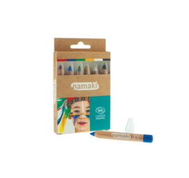 NAMAKI Rainbow 100% natural face paint pencils for children, set of 6