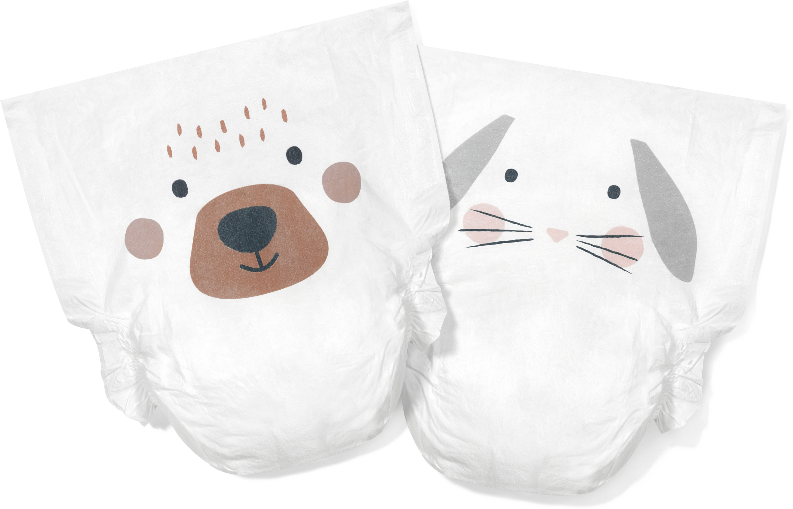 KIT and KIN hypoallergenic latex and chlorine free tape diapers with bear and rabbit design, size 3 or 6-10 kg, 32 pcs - Image 2