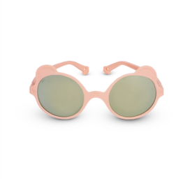 Kietla screwless and 100% unbreakable frame polarized BearBaby sunglasses for children aged 1-2 years, offering high UVA and UVB protection, color PEACH