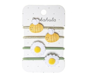 Rockahula Kids hair ties with bees and daisies, 4 pcs