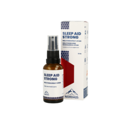 NORDAID NORDAID Sleep Aid Strong is an oral melatonin spray with sweetener that promotes sleep and is rapidly absorbed, 30 ml