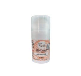 BORN TO BIO Organic citrus-scented aluminum compound-free roll-on deodorant with bamboo powder, 50 ml