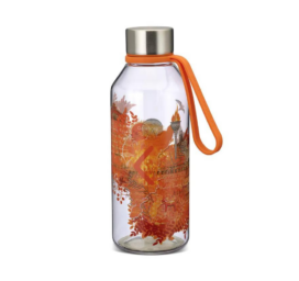 CARL OSCAR chemical-free 0.65 liter leak-proof drinking bottle, ORANGE