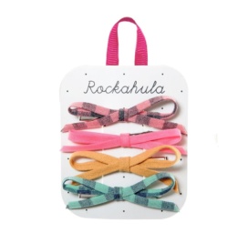 Rockahula Kids Happy Days bow hair clips, 4 pcs