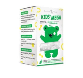 FORMULA VITALE Kids+ MEGA Omega 3 gummy bear multivitamins with orange flavor, 60 pcs