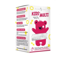 FORMULA VITALE Kids+MULTI gummy bear multivitamins with strawberry flavor, 60 pcs