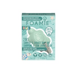 FOAMIE Kids 2in1 mango fragrance plastic-free shampoo and shower soap with aloe vera and almond oil, 80 g