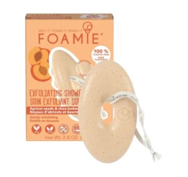 FOAMIE 2in1 cleansing solid body scrub with apricot seeds and shea butter, 80 g