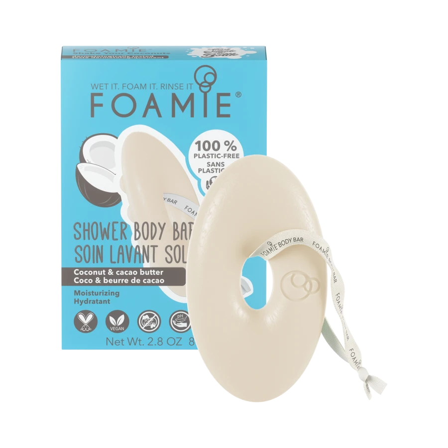 FOAMIE 2in1 cleansing and moisturizing body soap with coconut oil and coconut butter, 80g