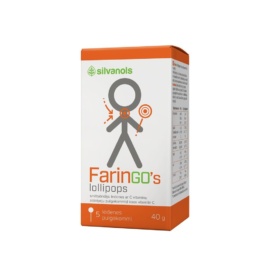 FARINGO lollipops with sea buckthorn and vitamin C for throat irritations to moisturize mucous membranes, 5 pieces per pack
