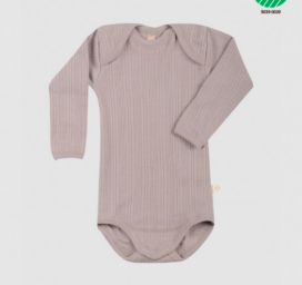 DILLING Baby merino wool long sleeve bodysuit LAVENDER, various sizes