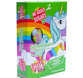 FRUITFUNK unicorn strawberry flavored raw bar 4 pcs per pack, 4*20 g