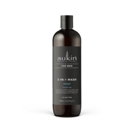 SUKIN Sport 3in1 shower gel for men SPORT with citrus and menthol, 500ml