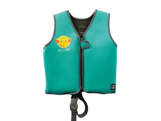 BBLUV Näj SPF50 neoprene swim vest for learner swimmers Aqua, size SMALL or for 1-3 year old