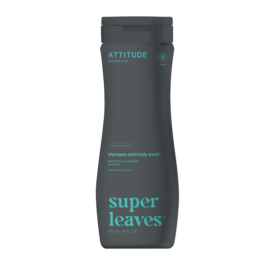 Attitude Super Leaves 2in1 Anti-Dandruff Shampoo-Body Wash for Men, 473 ml