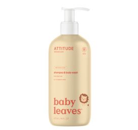 ATTITUDE Baby Leaves 2in1 pear-scented shampoo and body wash for babies, 473 ml