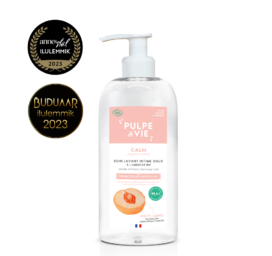 PULPE DE VIE Nude skin-caring and protective intimate wash gel with prebiotics, Aloe vera, and apricot water, 400 ml