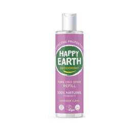 HAPPY EARTH 100% natural Deodorant Spray Lavender Ylang, Refill Packaging, 300ml