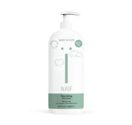 NAÏF moisturizing tear-free shampoo with cottonseed extract, refillable with pump 500ml