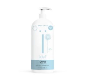 NAÏF baby wash gel with cottonseed extract, refillable pump 500ml