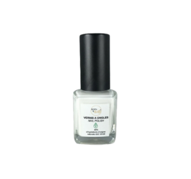 BORN TO BIO 85% natural high-pigmentation nail polish, shade BLANC 7.5mL