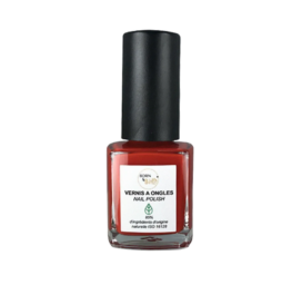 BORN TO BIO 85% natural high pigmentation nail polish, shade CHERRY RED 7.5mL