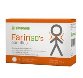 FarinGo lozenges for sore throat during a cold, 18 lozenges