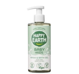 HAPPY EARTH 100% natural shower gel-bath foam for babies and kids, 300ML