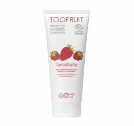 TOOFRUIT Sensibulle organic soap-free shower gel for children with raspberry-strawberry fragrance, 200 ml