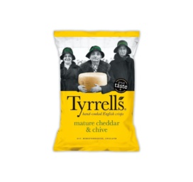 Tyrrell’s potato chips with mature cheddar cheese and chives 135 g
