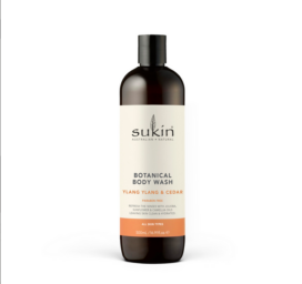 SUKIN shower gel with Ylang Ylang and cedar, 500 ML