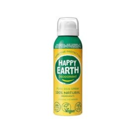HAPPY EARTH aerosol-free 100% natural deodorant with jasmine Ho wood scent, 100ml
