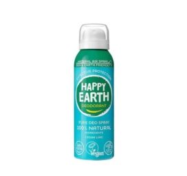 HAPPY EARTH aerosol-free 100% natural deodorant with cedar-lime scent, 100ml