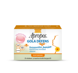 APROPOS GOLA DEFENS strawberry-flavored throat lozenges for children, 20 pcs