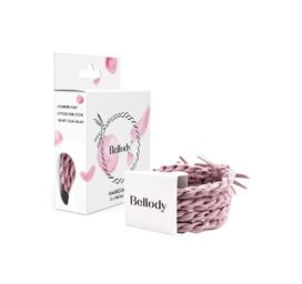 BELLODY braided hair ties Mellow rose, 4 pcs