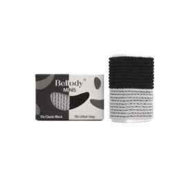 BELLODY hair ties Classic black and Urban grey, 20 pcs