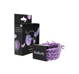 BELLODY braided hair elastics PURPLE, 4 pcs