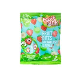 FRUITFUNK strawberry and apple snacks 10 packs, 10x10g, 100 g