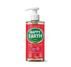 HAPPY EARTH 100% natural liquid soap floral fragrance Patchouli, 300ml