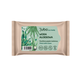 LUBA ECO FAMILY water-soluble wet toilet paper with aloe vera, 50 pcs
