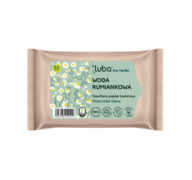 LUBA ECO FAMILY water-dissolvable moist toilet paper with chamomile extract, 50 pcs