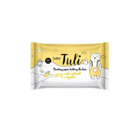 LUBA Compostable mango-scented moist toilet paper with calendula extract and 97% water, 50 pcs