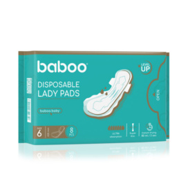 BABOO postpartum hygiene pads 425 mm 8 pieces per pack, size L