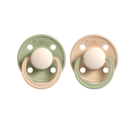 REBAEL natural rubber pacifiers Cloudy Pearly Lion / Dusty Pearly Dolphin 6+ months, 2 pcs per package