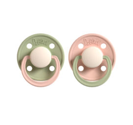 REBAEL natural rubber pacifiers Cloudy Pearly Poodle / Tornado Pearly Dolphin size 0-6 months, 2 pieces in a package